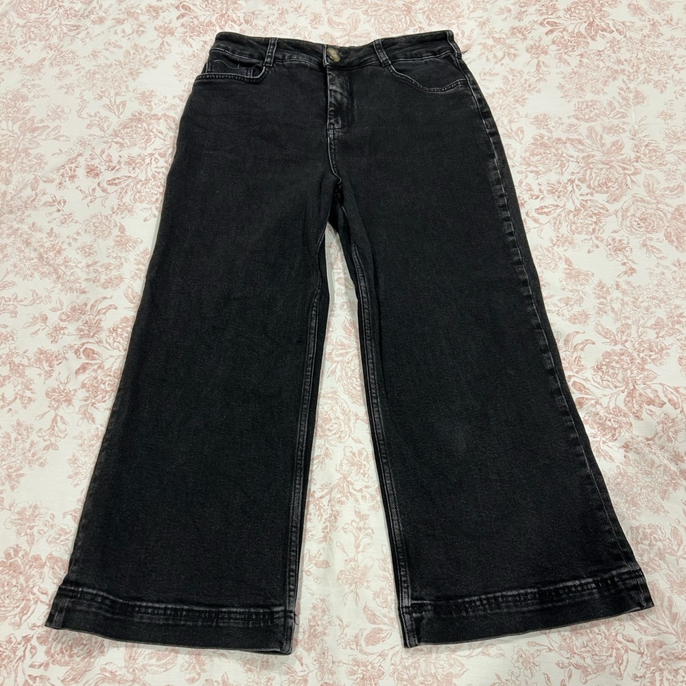 Pilcro Wide Leg Cropped Jeans